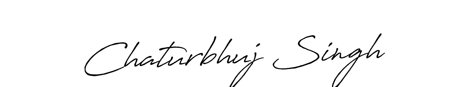 How to make Chaturbhuj Singh name signature. Use Antro_Vectra_Bolder style for creating short signs online. This is the latest handwritten sign. Chaturbhuj Singh signature style 7 images and pictures png